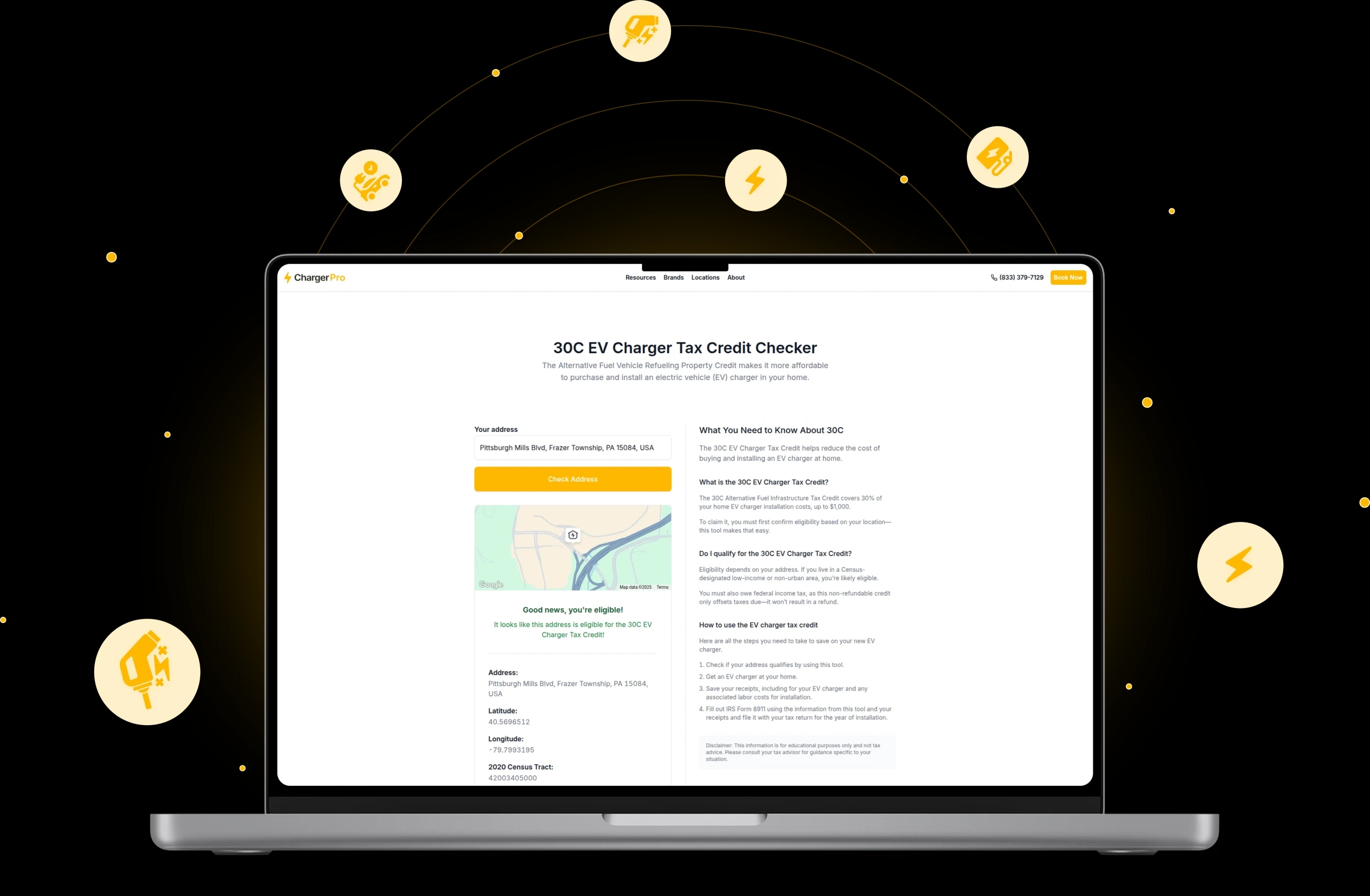30C EV Charger Tax Credit Checker Tool
