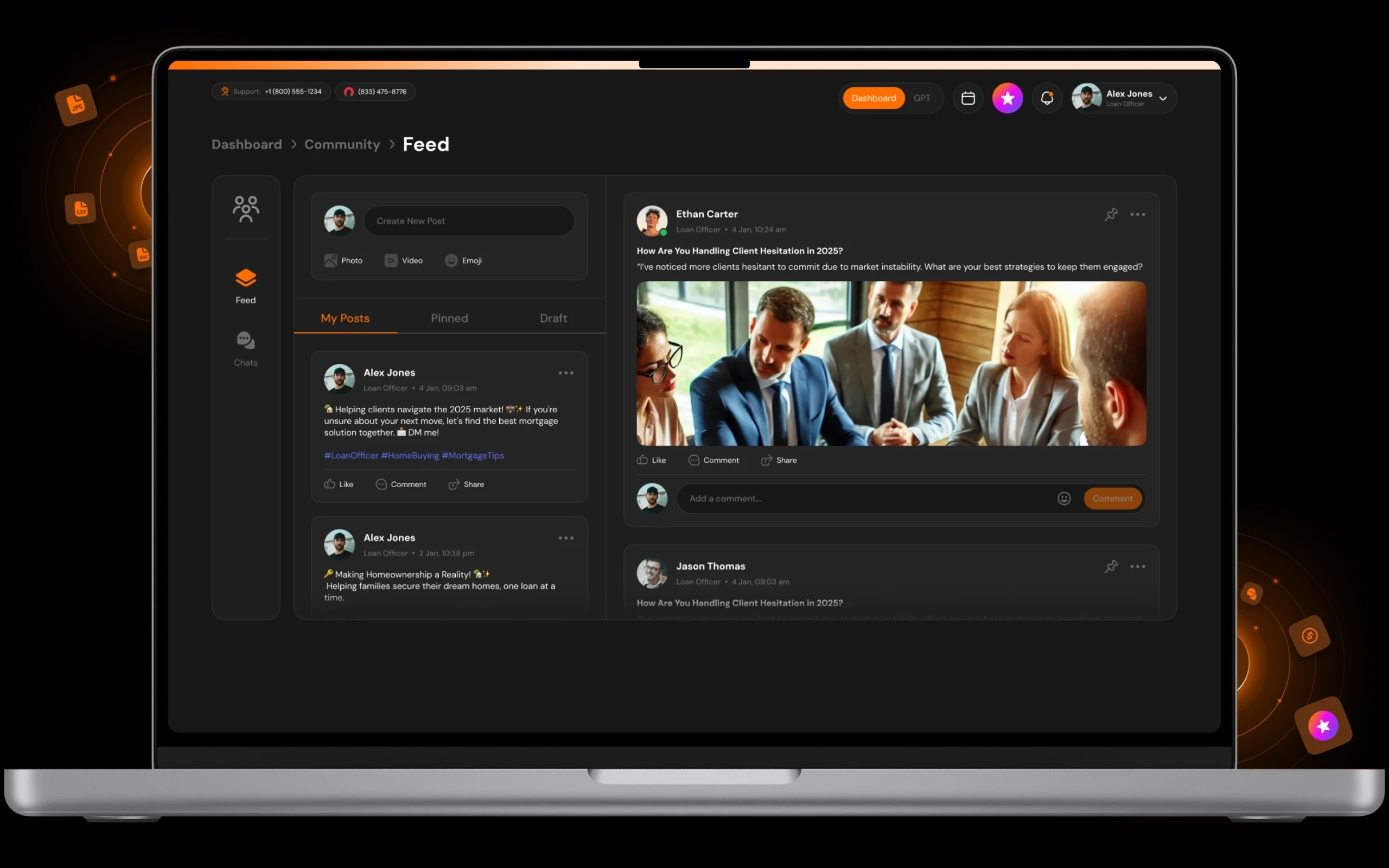 Community Feed & Networking