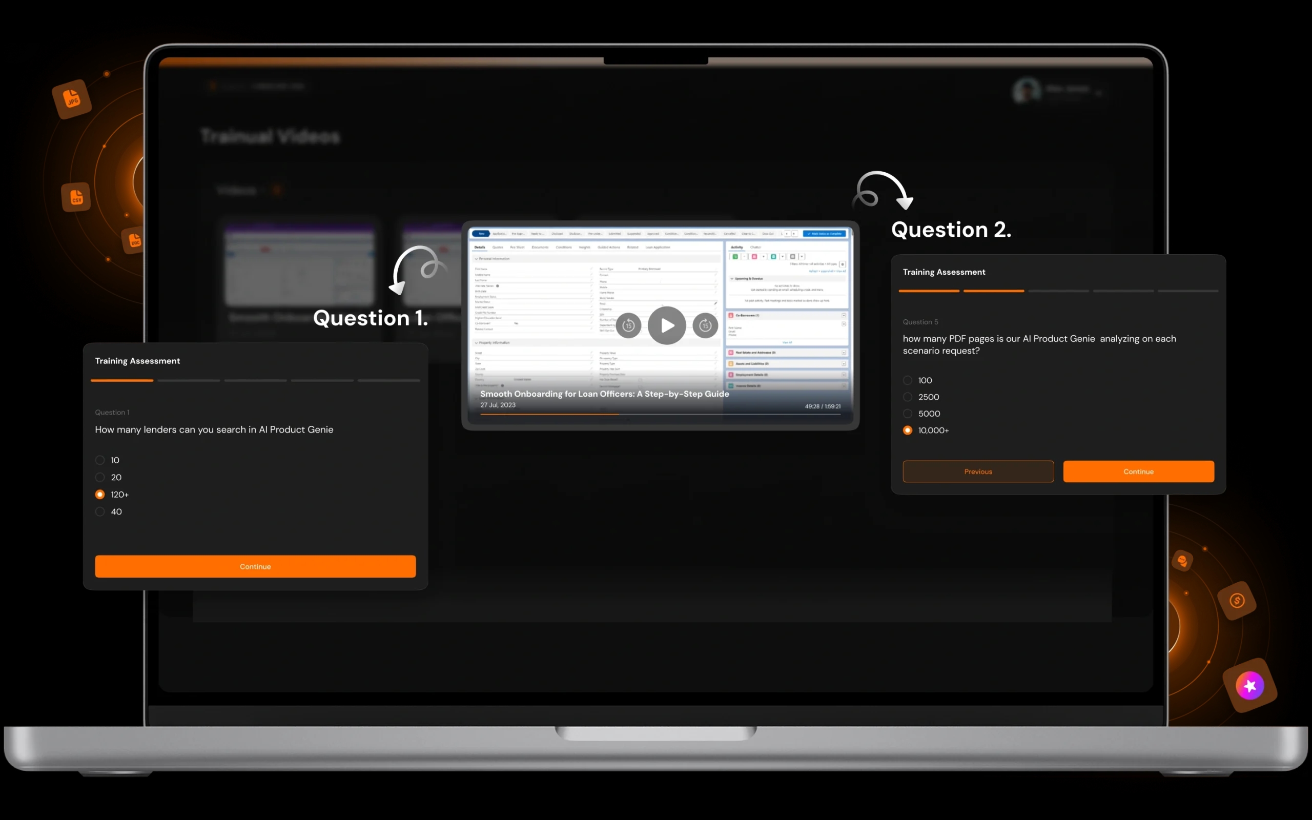 Adaptive Learning Module (Video Training with Quizzes)